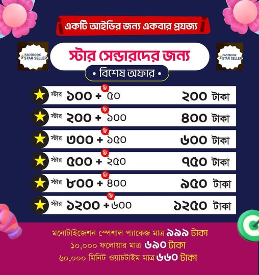 ফেসবুক স্টার (Facebook Stars)